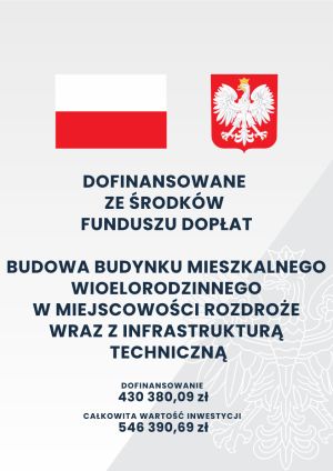 Plakat informacyjny - dofinansowanie ze środków Funduszu Dopłat w Banku Gospodarstwa Krajowego