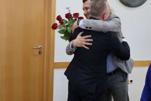 Prezes Społem składa życzenia Burmistrzowi Nidzicy