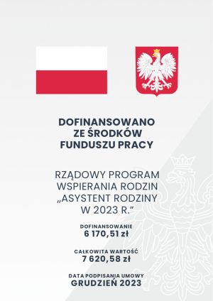 Asystent rodziny w 2023 r. - plakat