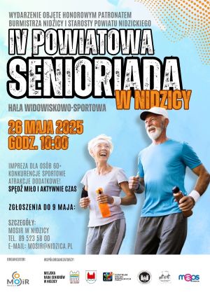 IV Powiatowa Senioriada w Nidzicy - plakat