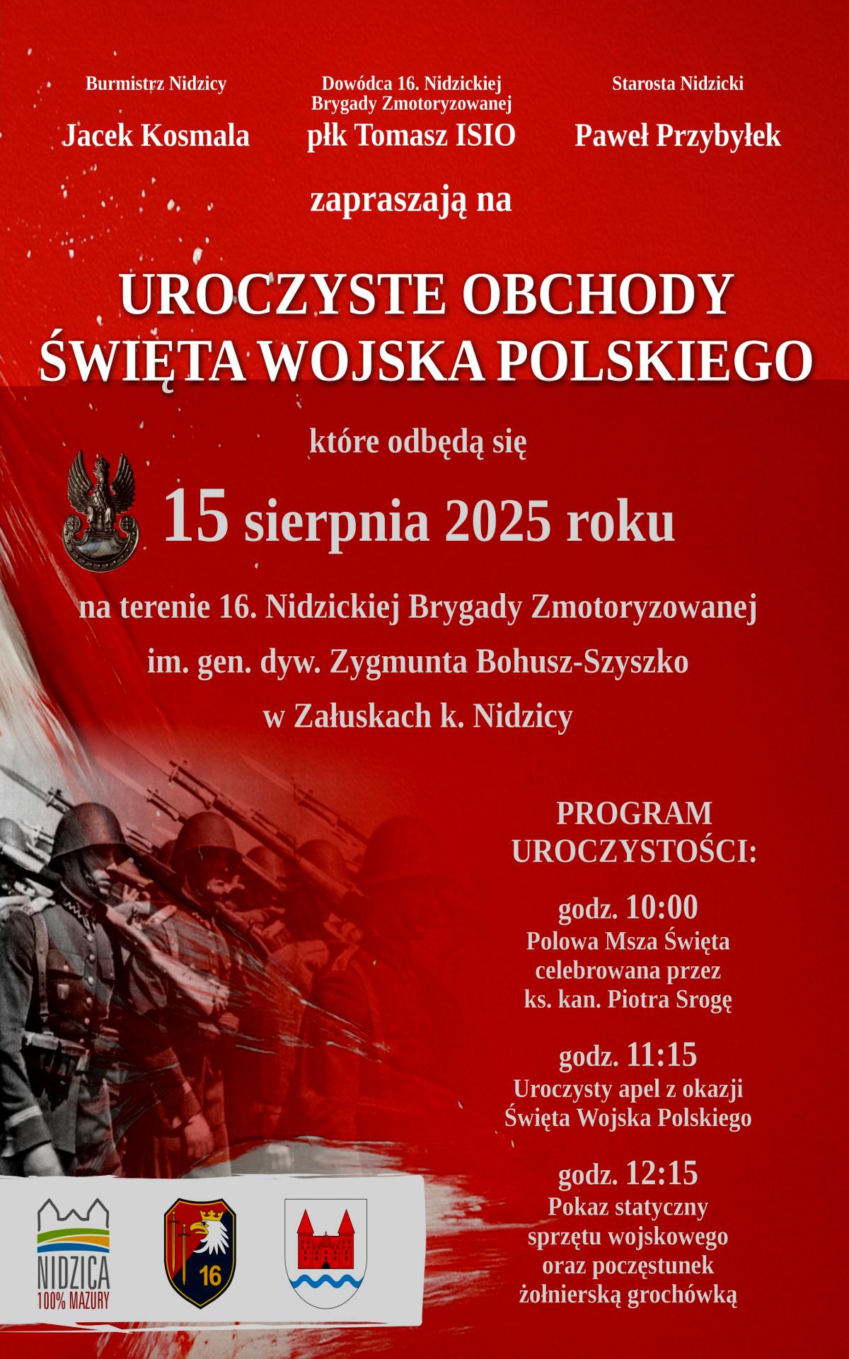 Uroczyste Obchody Święta Wojska Polskiego- Plakat