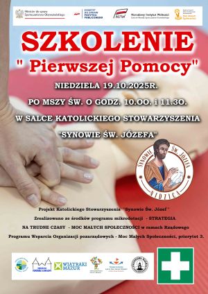 Szkolenie z pierwszej pomocy - Synowie św. Józefa - plakat