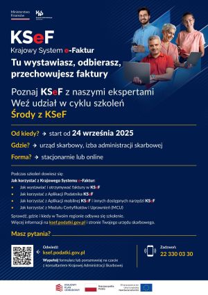 Środy z KSeF - ulotka o szkoleniach