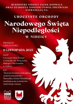 Plakat Nidzica Święto Niepodległości