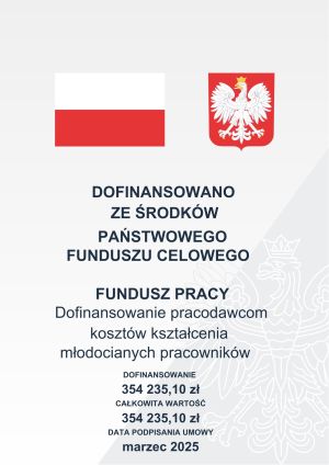 Plakat z dofinansowaniem