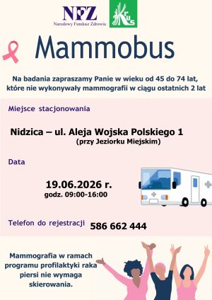 Plakat Mammobus-Nidzica jeziorko czerwiec