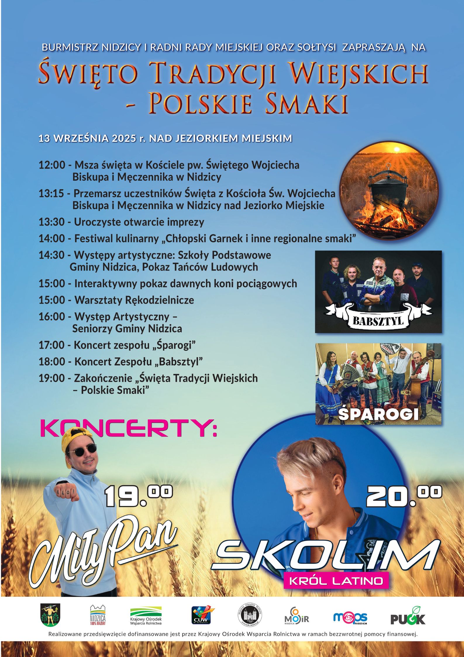 Dożynki 2025 w Nidzicy - plakat