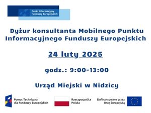 Dyżur konsultanta Mobilnego Punktu Informacyjnego Funduszy Europejskich
