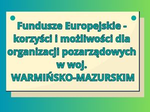 Spotkanie dla NGOs z woj. warmińsko-mazurskiego