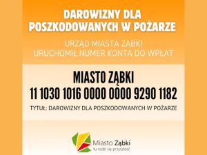 Pomoc dla poszkodowanych w pożarze w Ząbkach