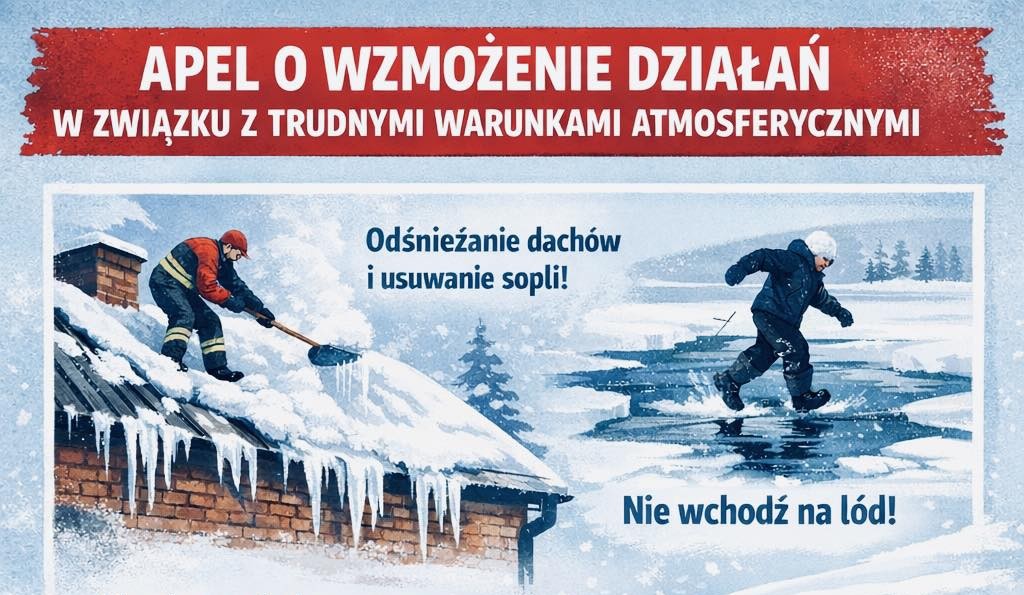 Apel Wojewody Warmińsko-Mazurskiego o wzmożenie działań w związku z trudnymi warunkami atmosferycznymi